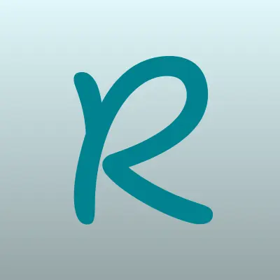 Радуга, магазин продуктов, лого-визитка